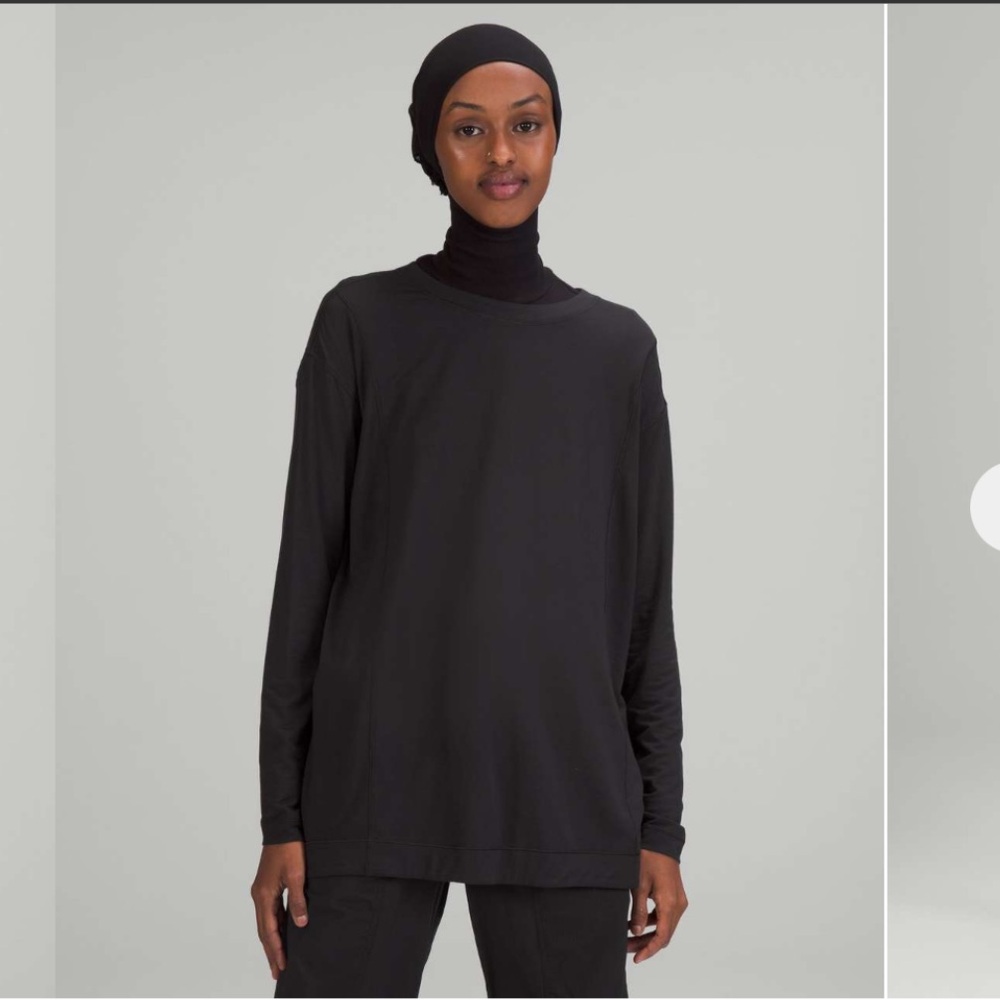 New with Tags Lululemon Modal Pleated Back Long Sleeve Top Sz 8 - Picture 2 of 12